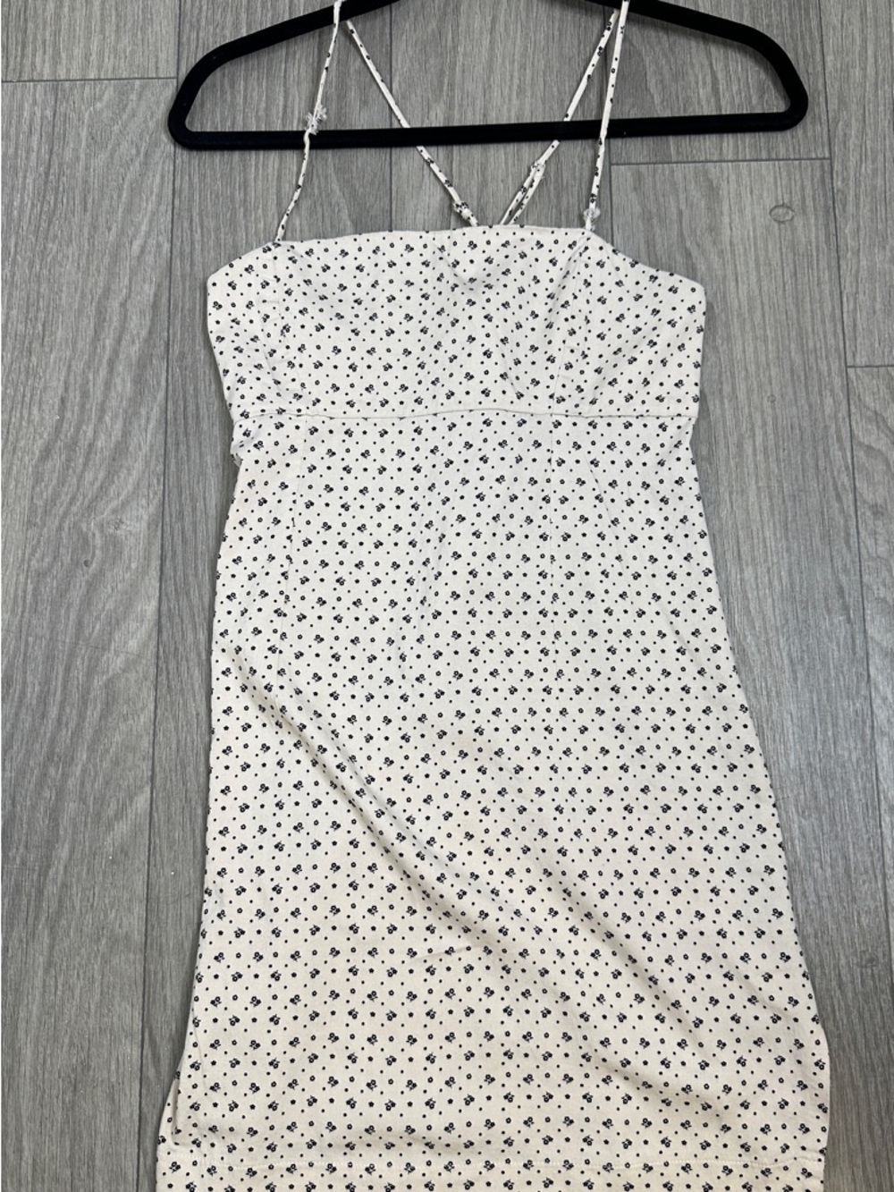 Urban Outfitters Floral Polka Dot Dress 6 Cream Slip Dress